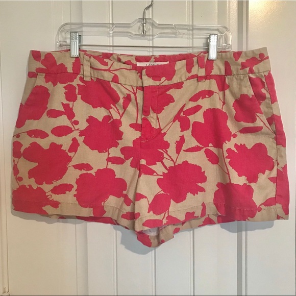 LOFT Pants - ANN TAYLOR LOFT Linen Cotton Blend Floral Shorts